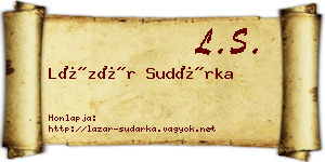 Lázár Sudárka névjegykártya